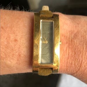 DKNY - Donna Karan suede banded watch